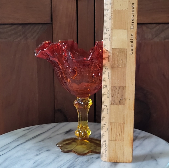 Fenton Amberina Compote - Picture 11 of 17